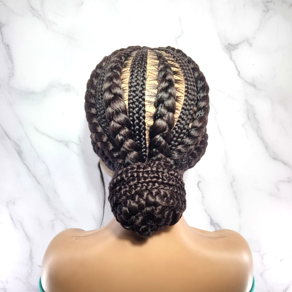 Braided Wig. Large Cornrow Braids. Full Lace with baby hair