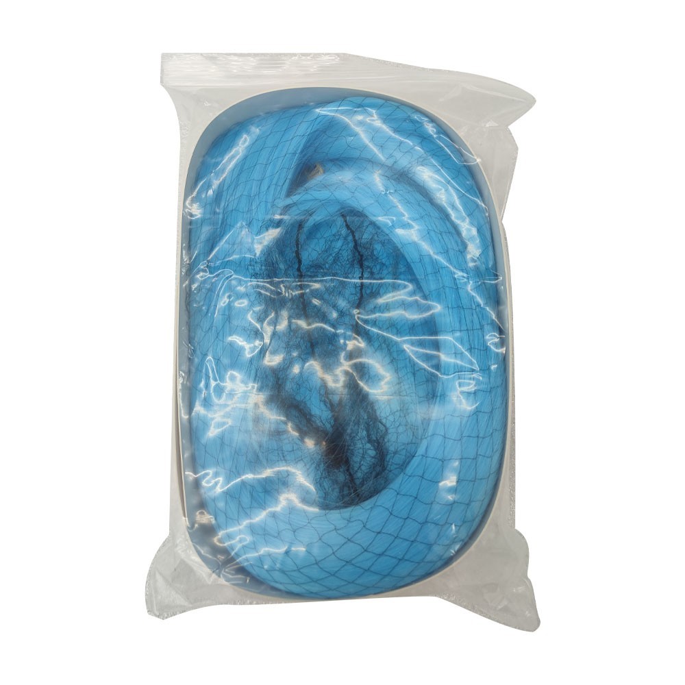 Blue New 80cm Straight Sleek Long Full Hair Wigs Side Bangs for Women Rose Net