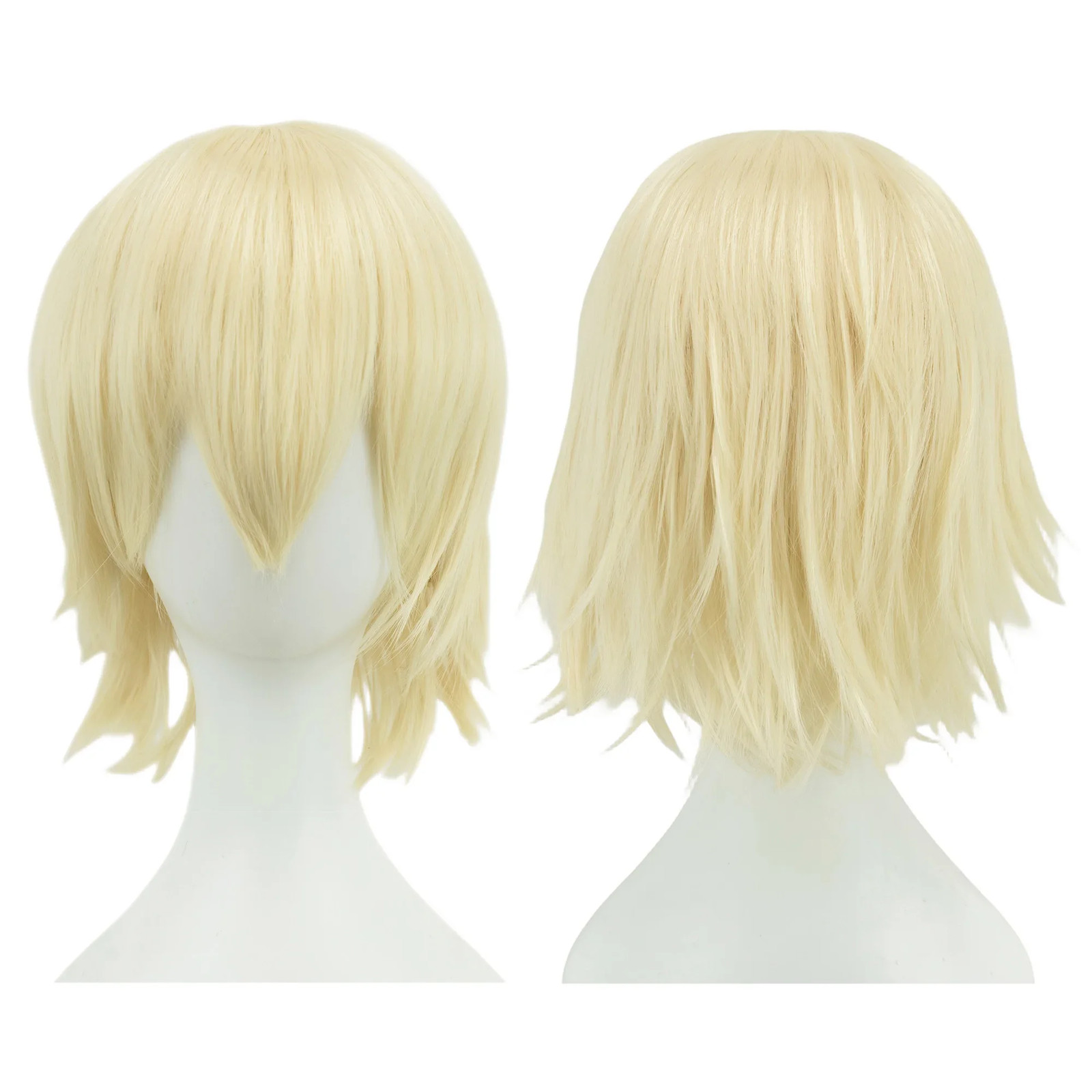 Unisex Synthetic Short BOB Lolita Wigs With Bangs Pink Blonde Orange Halloween
