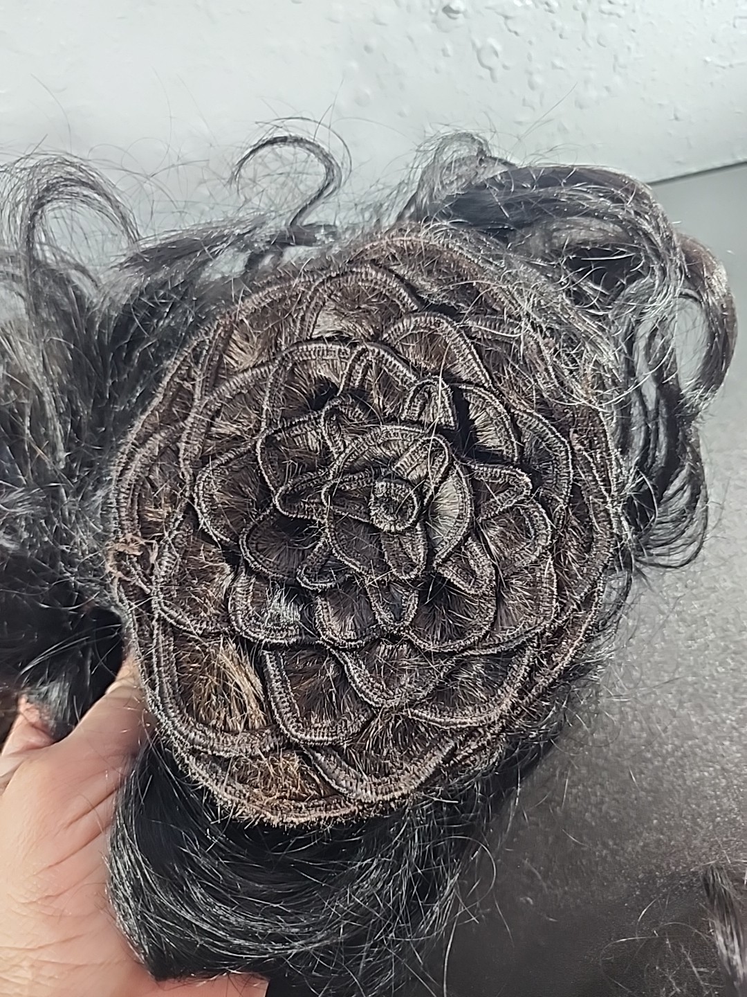 LOT 3 SHORT WOMENS WIGS HUMAN HAIR PIECE WIGLET BLACK BRUNETTE TOPPER VOLUME
