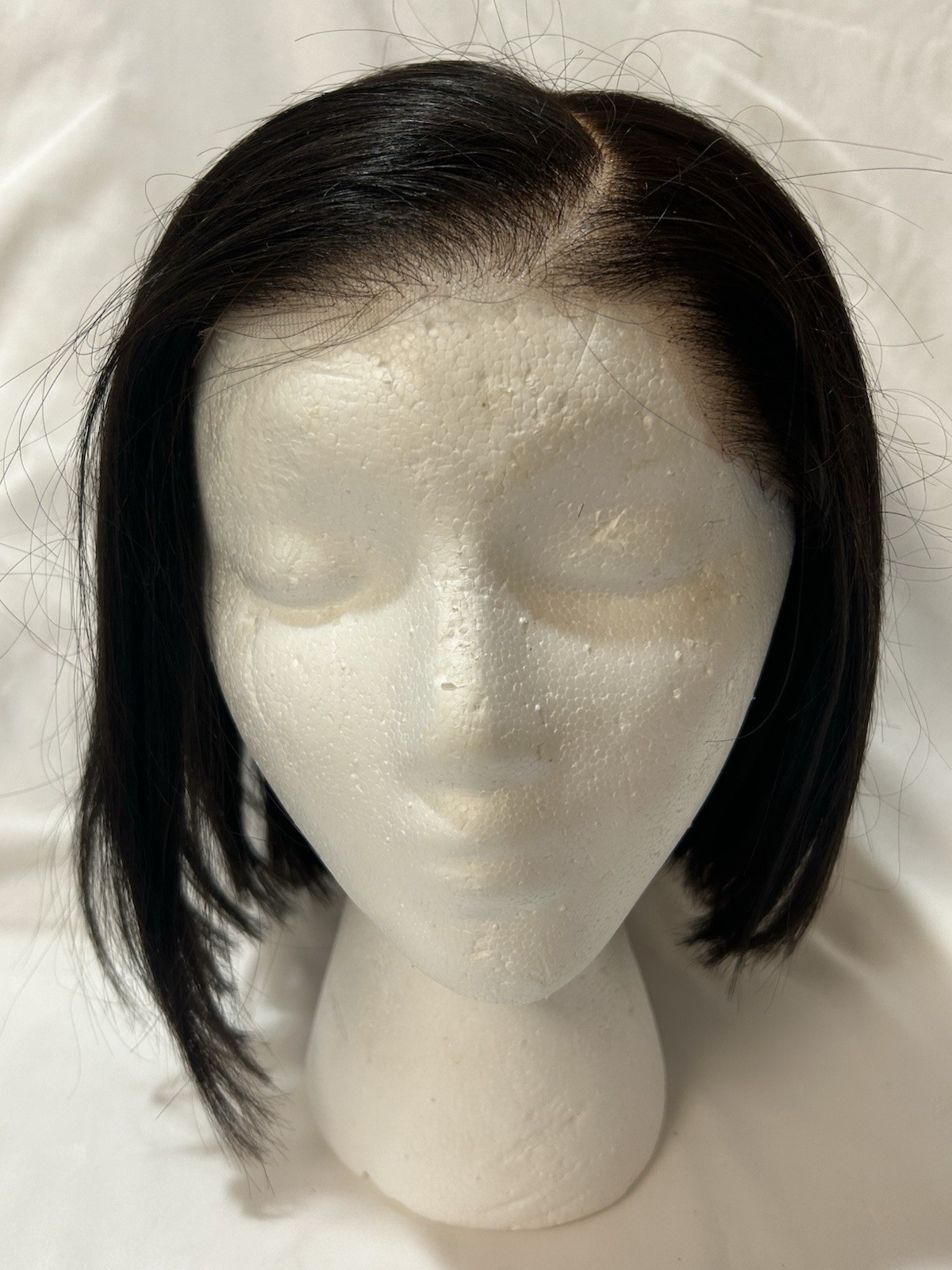 Luvme Human Hair Lace Wig – Natural Black – Side Part Blunt Bob