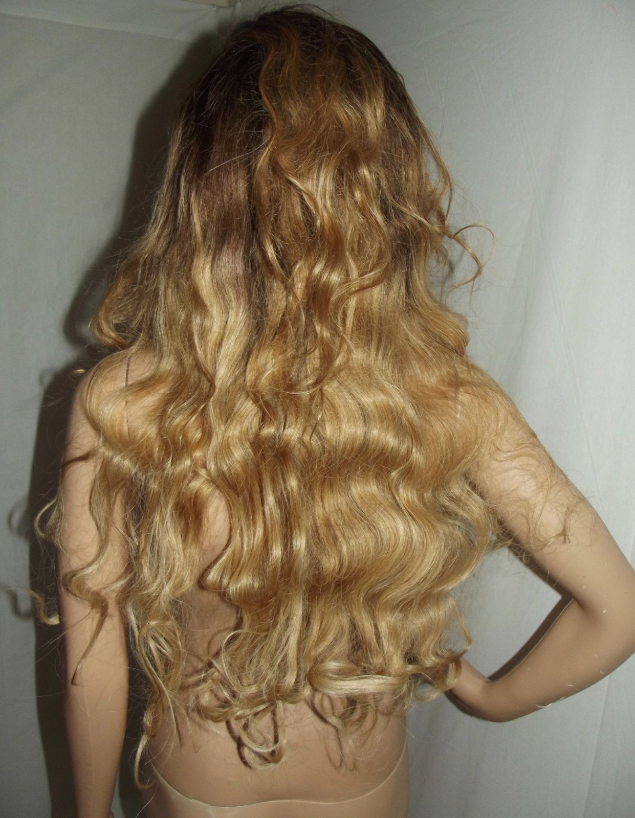 Benafee Human Hair Wig 24″ Long Ombre Brown Wavy 13×6 Pre Plucked