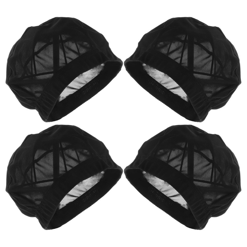 4PCS Stretch Wig Caps: Breathable Mesh Dome Cap for Quick Weave – Washable Mesh
