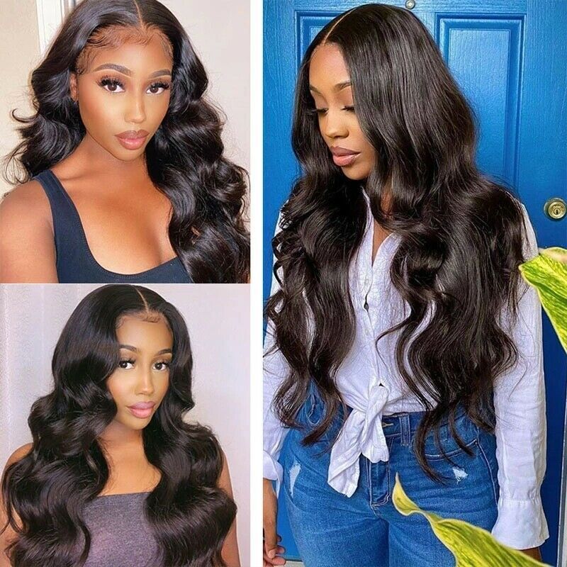 Women Long Black Wave Wig Synthetic Heat Resistant Hair Wig for Daily Party Use
