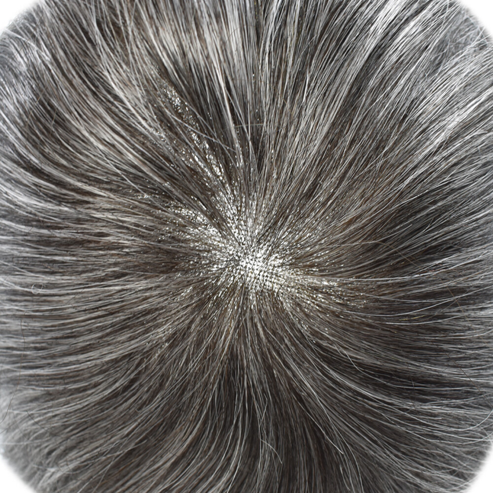 Mens Toupee Hairpiece French Lace Front Hair Replacement System for Men Wig