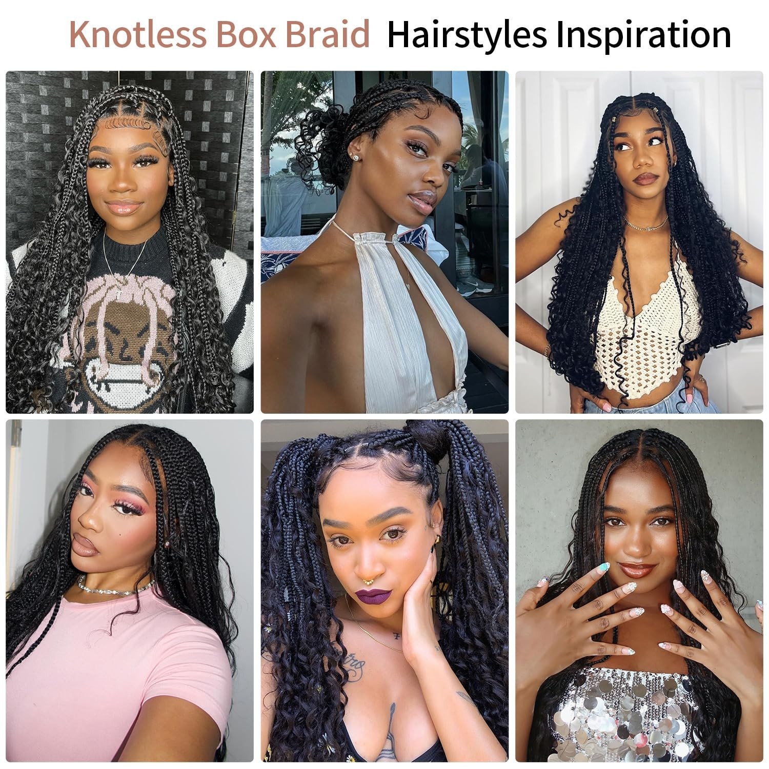 36″ Boho Braided Wigs for Women 13×8 Inch Hd Lace Front Box Braid Wig Knotles…