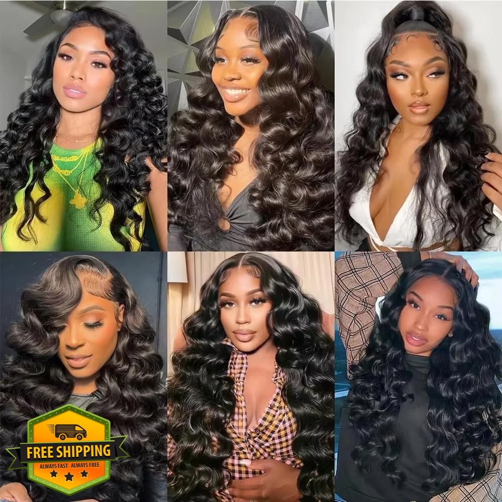 Seeuiegam 300g Loose Wave Human Hair 16 18 20 Inch Black LS