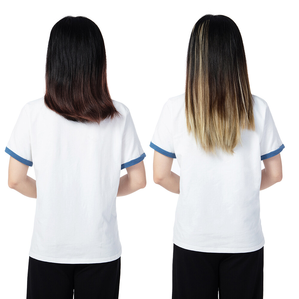 18″ Straight Long 4 PCS Set Thick Clip in on Hair Extensions Straight Bundles US