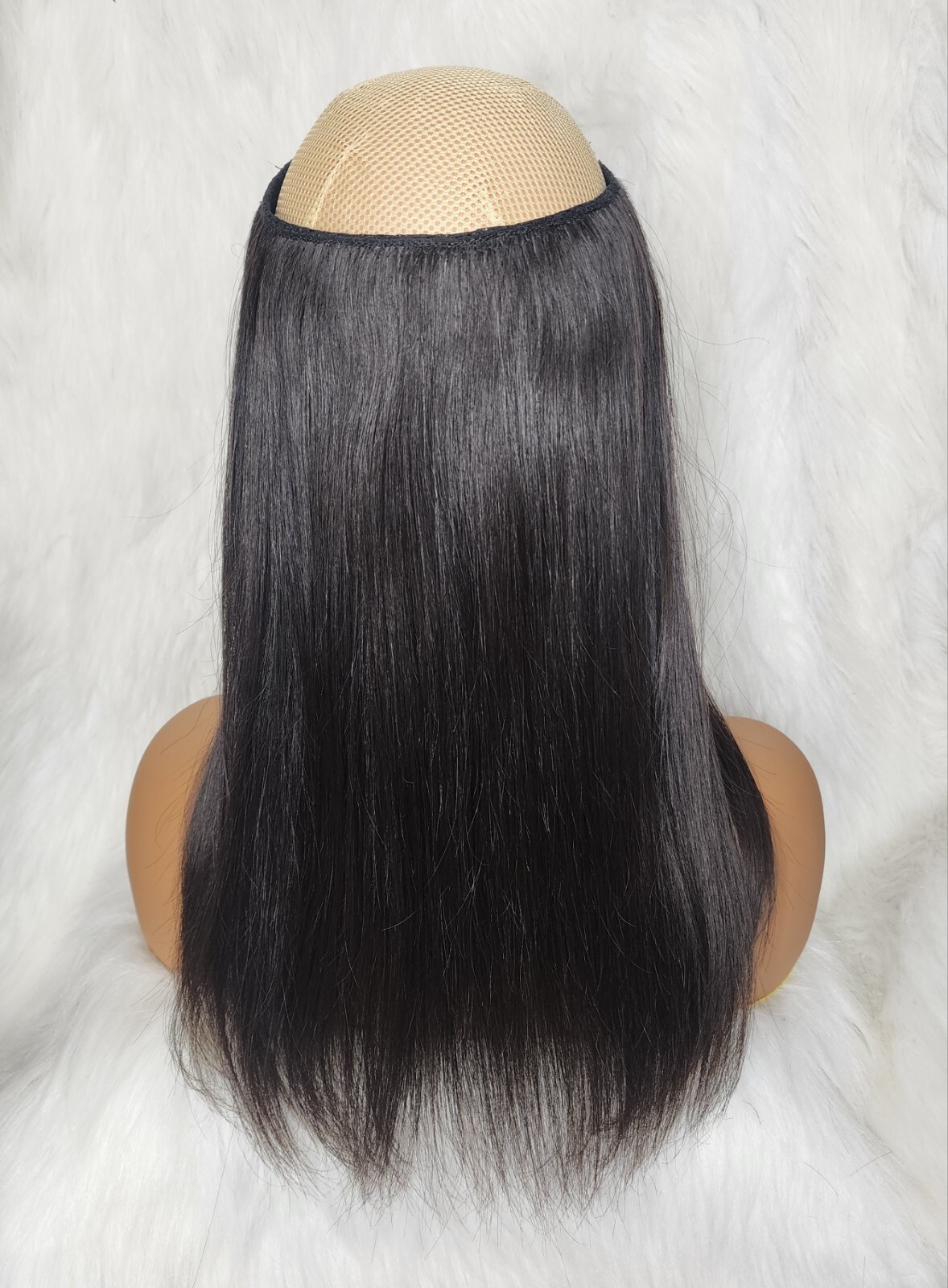 HIGH QUALITY CUTICLE INDIAN 100 % Human Hair One Piece Extensions #1B/16″