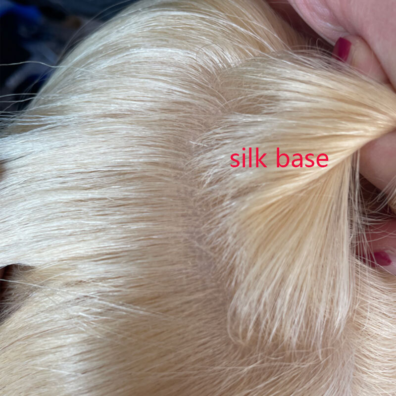 Light Blonde Silk Base Lace Closure 5*5 Virgin Human Hair Silk Top Closures #613