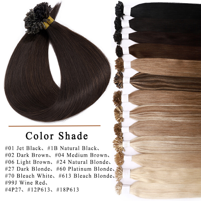 300S Thick Pre-bonded Nail U Tip 100% Human Remy Hair Extensions Full Head 24″