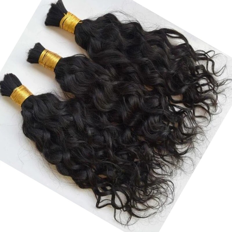 Short Loose Wave Human Hair Bulk Remy Brazilian Bulk Hair For Braiding 1pcs
