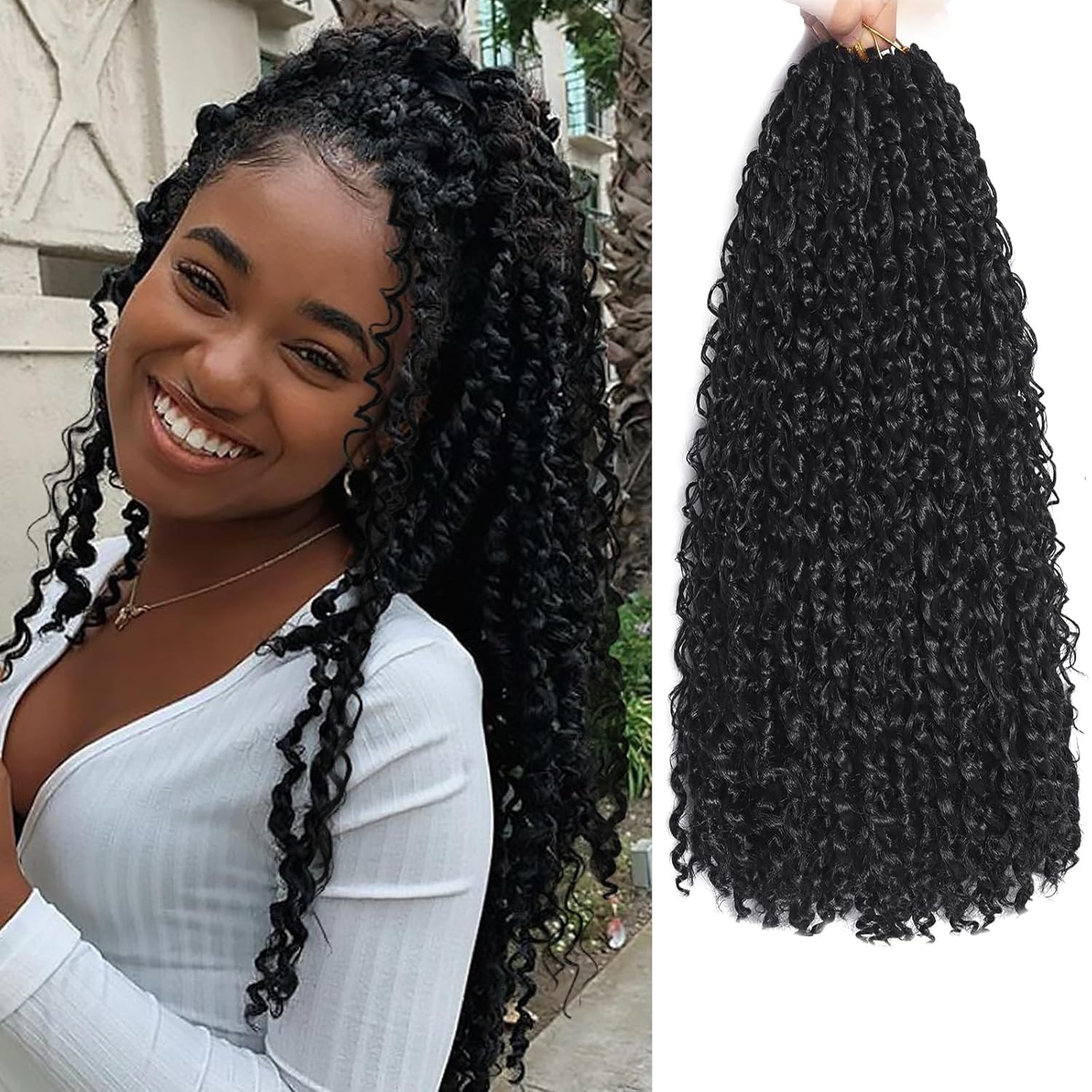 Molleas Passion Twist Hair 18Inch Boho Passion Twist Crochet Hair 9Pack Pre