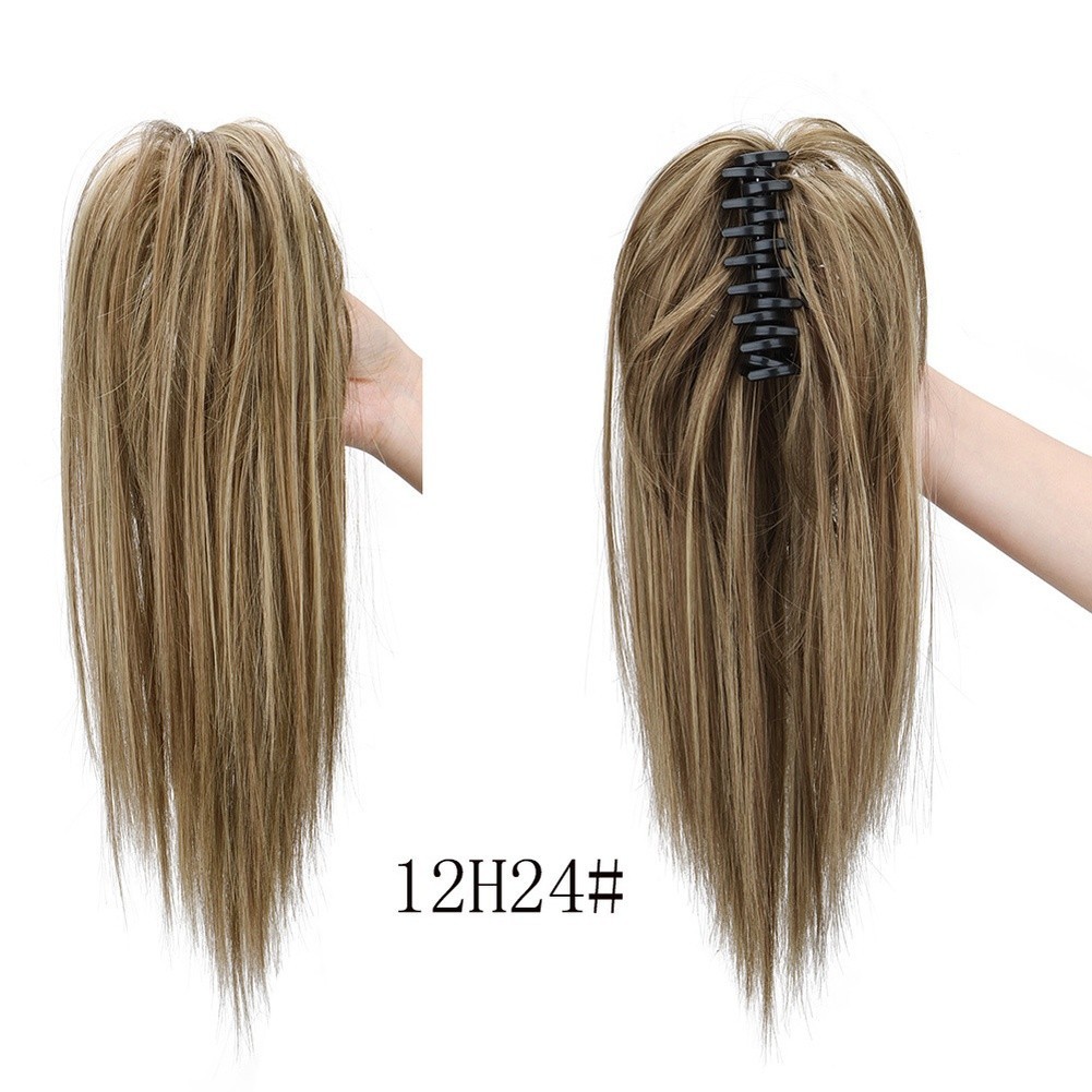Synthetic Hair Ponytail Extensions Half Up Waterfall 35cm High Temperature Wire