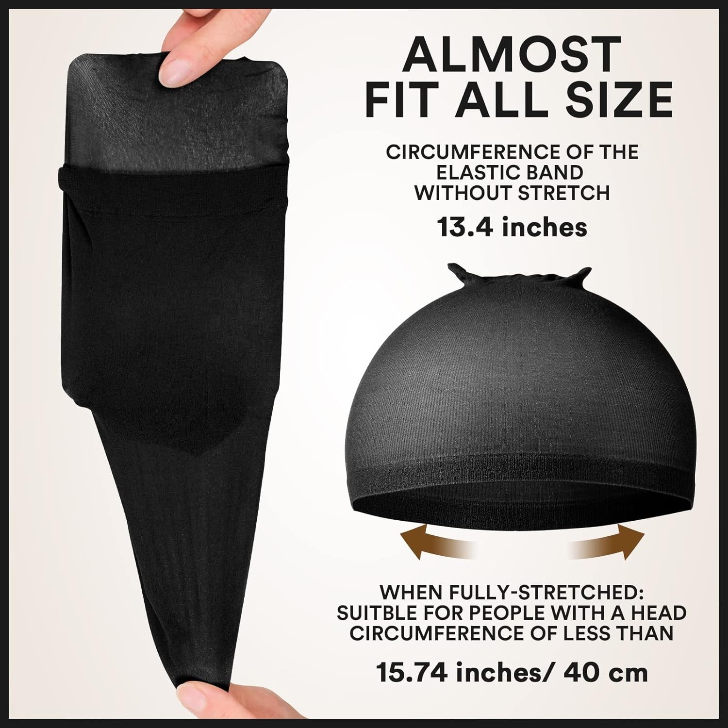 20 Pack Strong and Light Black Wig Caps – Perfect for Daily Wear and Active Use