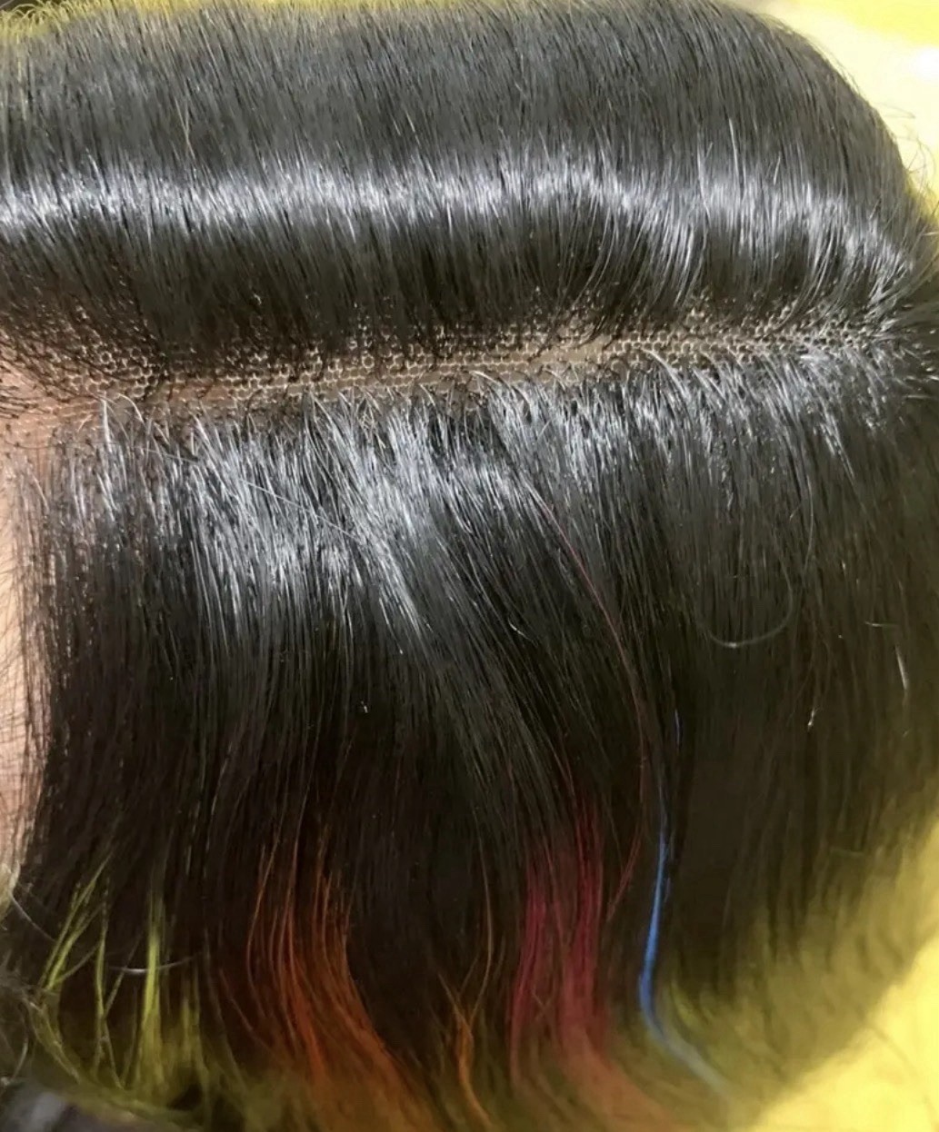 Women’s Synthetic Straight Lace Front Wig 20in Black/Pink/Yellow/Blue