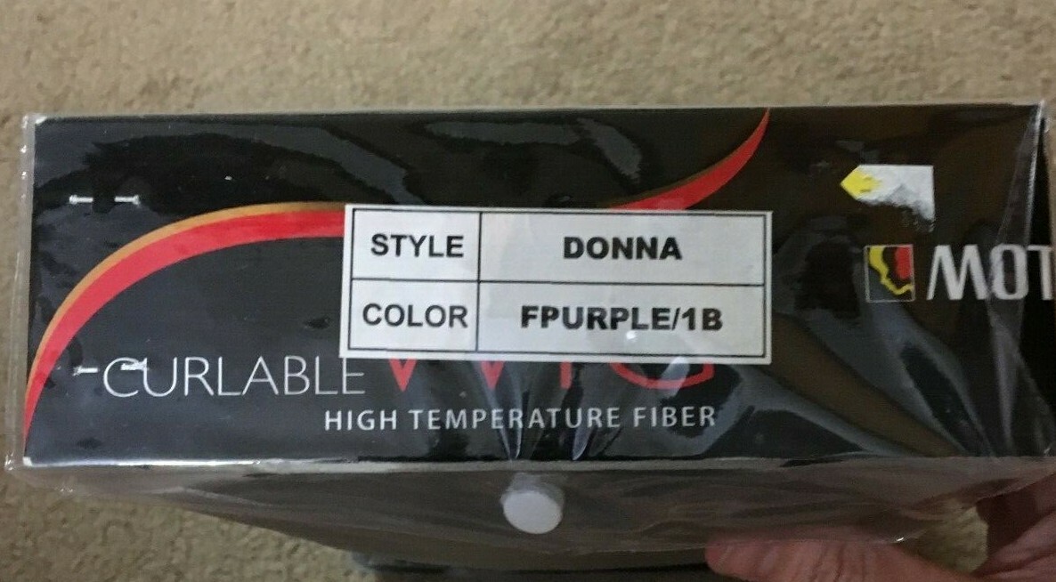 Motown Tress Curlable Wig Halloween High Temperature Fiber *Donna* – FPURPLE/1B