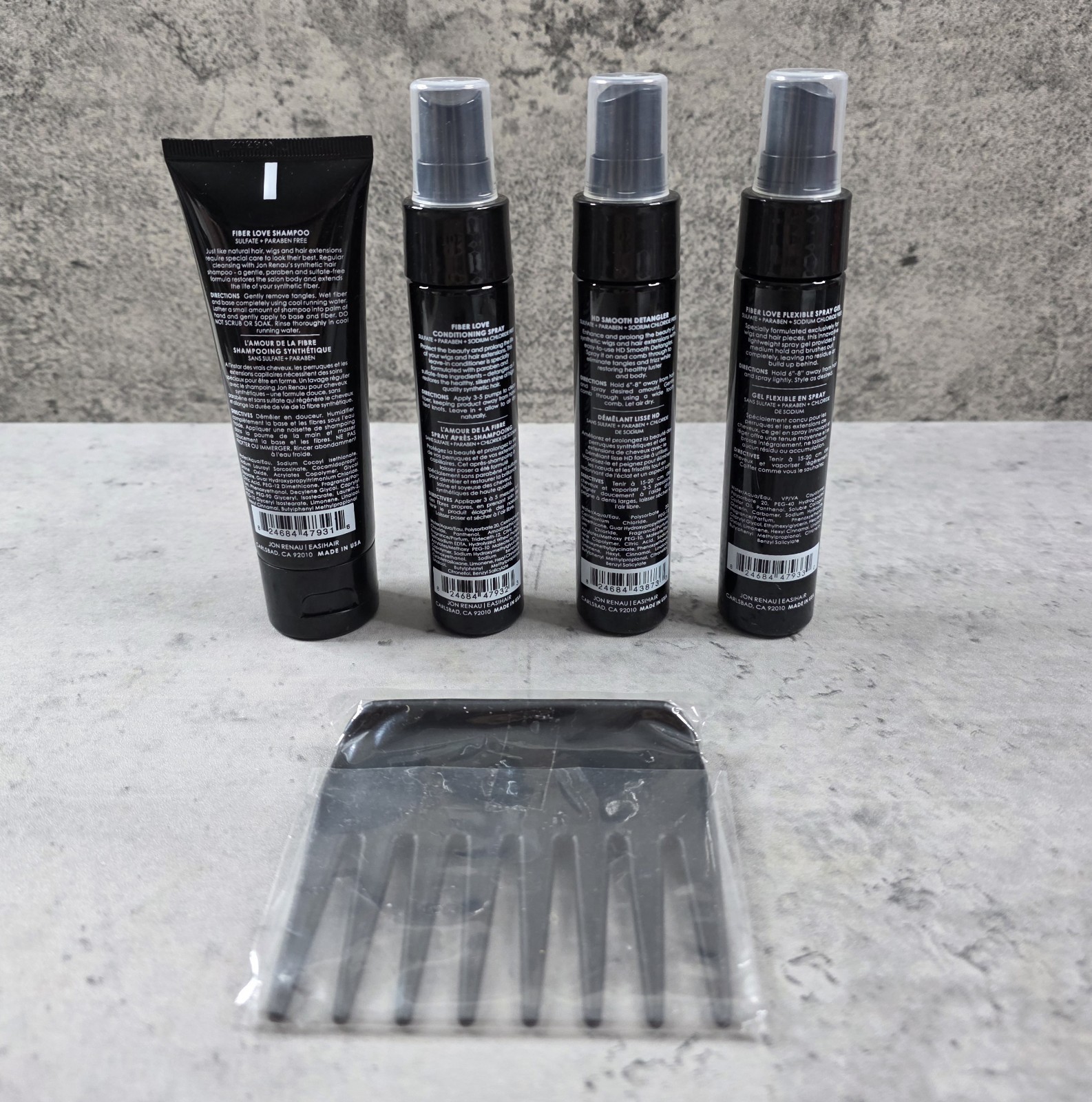 Jon Renau Wig Synthetic Fiber Love Care System 5pc Set – NEW Open Box