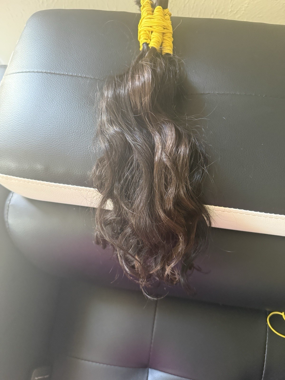 Wavy Human Hair Extensions Weft Dark/Medium Brown 21-30in for Women