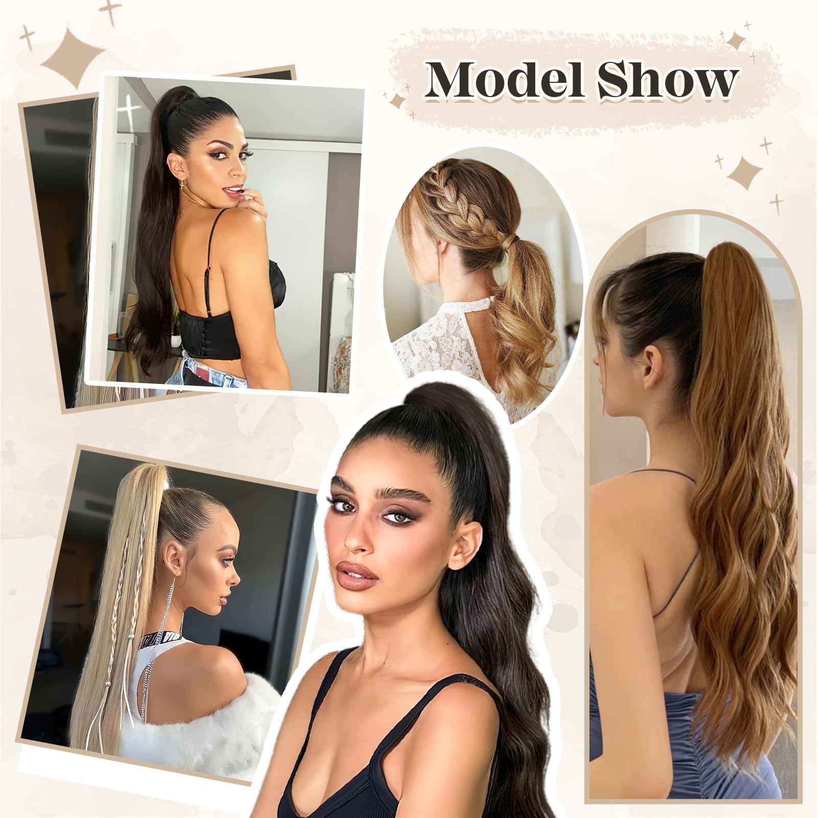 Segohair Human Hair Ponytail Extension Claw Clip Natural Look Soft 14-22 More