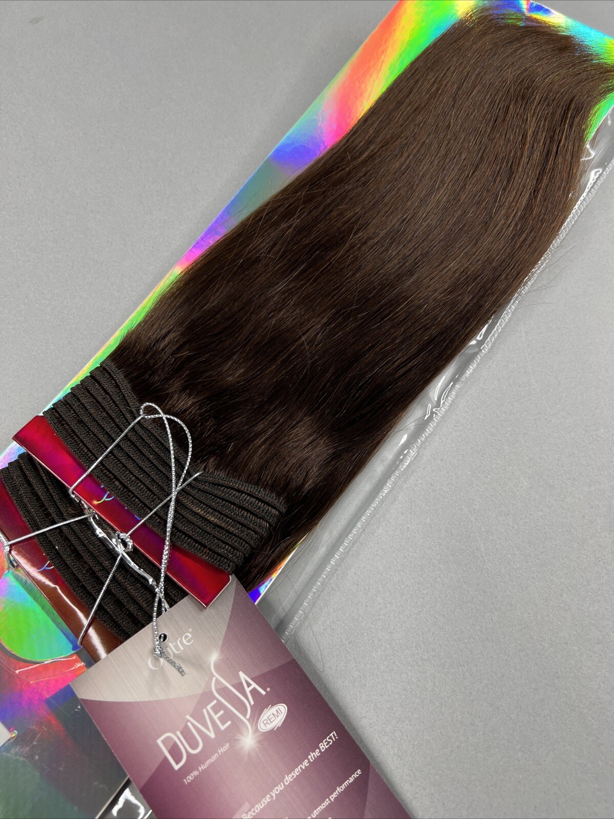 10” Yaki Straight #4 Dark Brown Duvessa Remi 100% Human Hair Track Extensions
