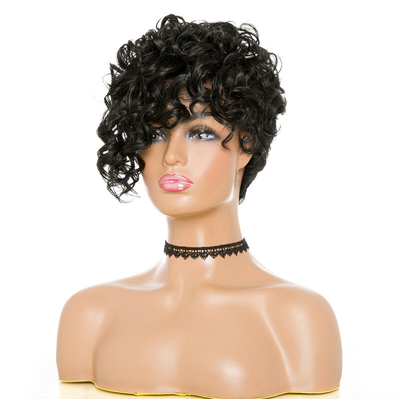 Afro Loose Wave StyleShort HalloweenFashion Curly Wigs for Women Black Natural