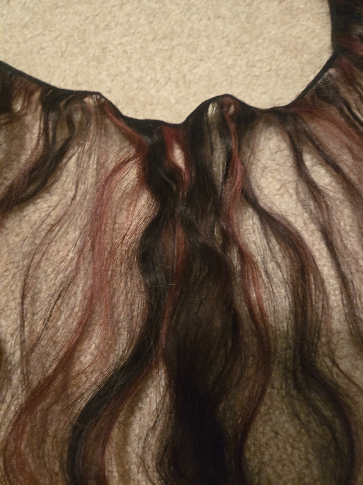 Shake ‘n Go Human Hair Extensions #1B Waivy 2 Tone Dark Brown And Reddish 80″