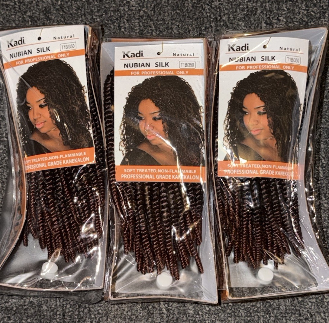 (3) Kadi Nubian Silk Hair Professional Grade T1B/350