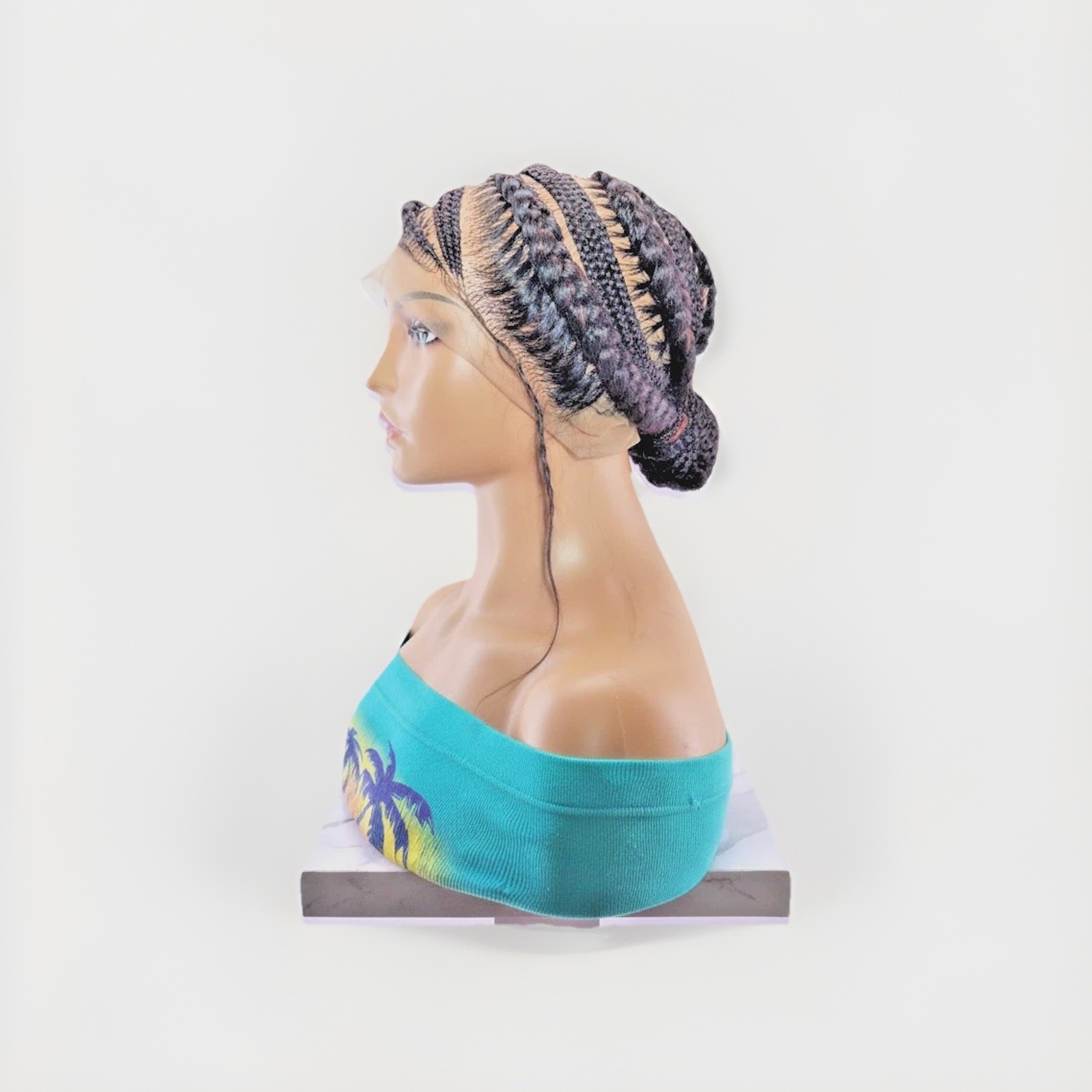 Braided Wig. Large Cornrow Braids. Full Lace with baby hair
