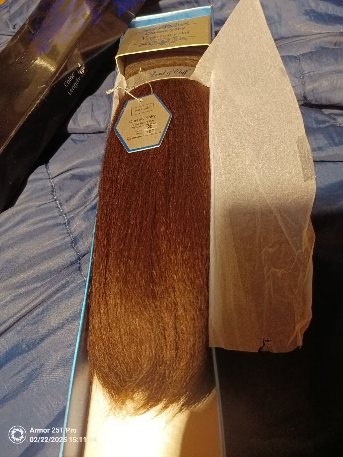 Lord and Cliff 100% Human Hair, Yaki Virgin Remy, Color 2, 10″