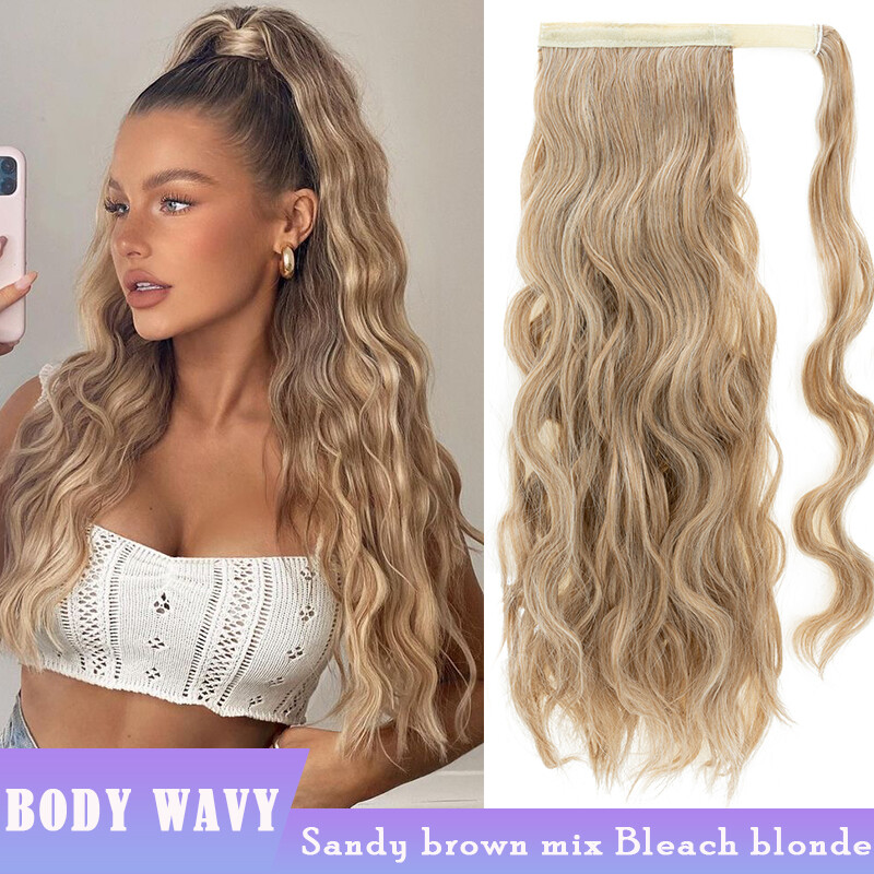 Long Thick Real Wrap Ponytail Clip In Hair Extensions Pony Tail Natural as Human