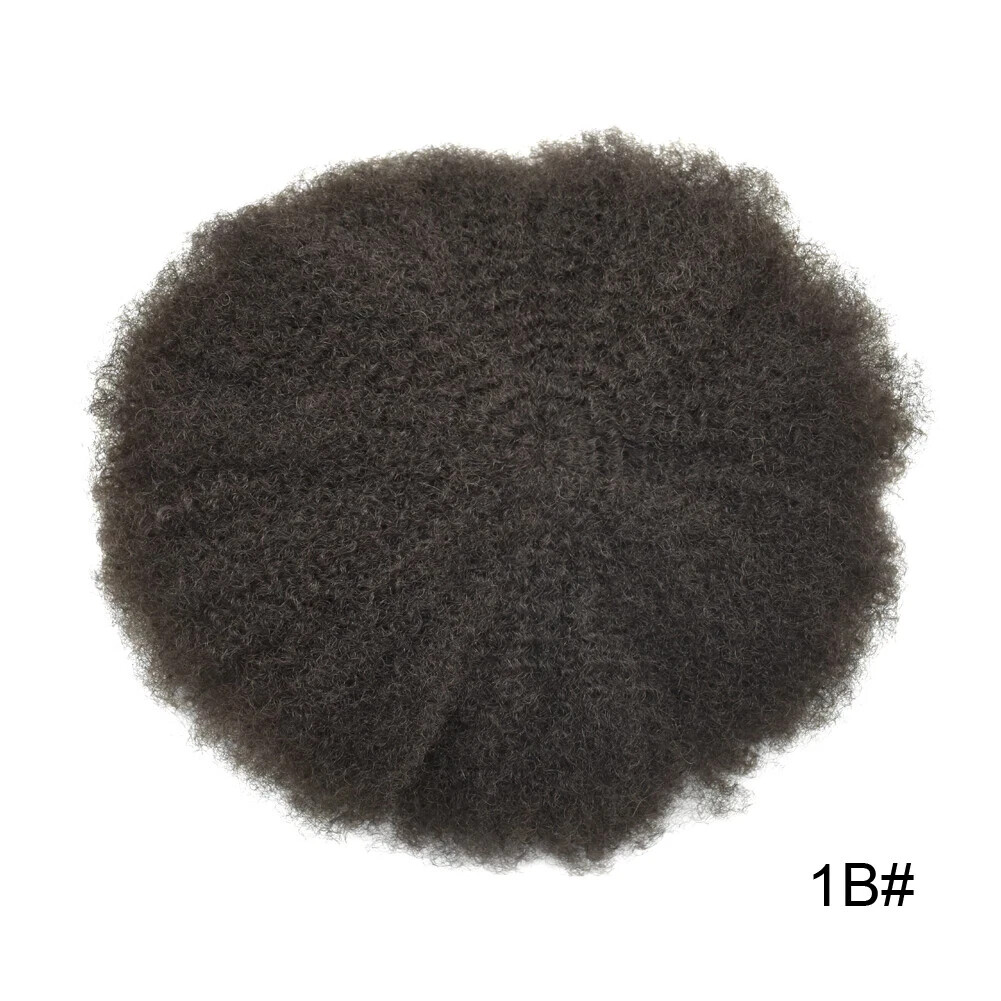 Hair Units for Black Men Afro Kinky Curly Fine Mono Lace Men Toupee Hair System