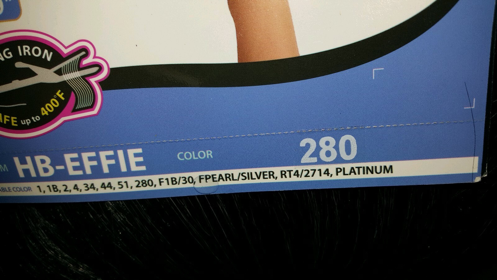 Motown Tress Human Hair Blend Wig EFFIE Black with White Thru Out Bang Bob Natur