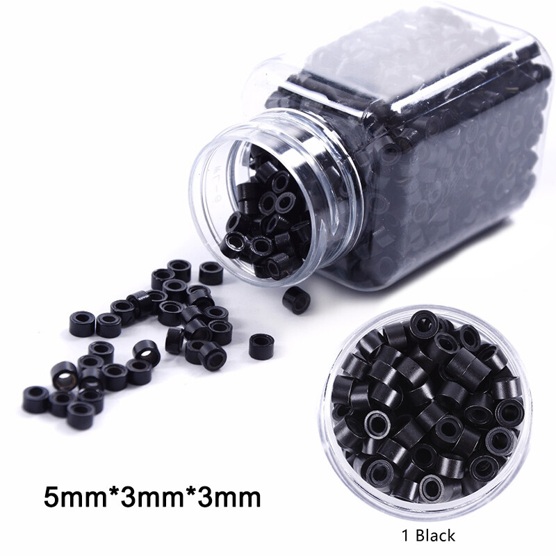 3MM 5MM 6MM Micro Ring I Tip/Micro Loop Ring Hair Extension Nano Beads Silicone