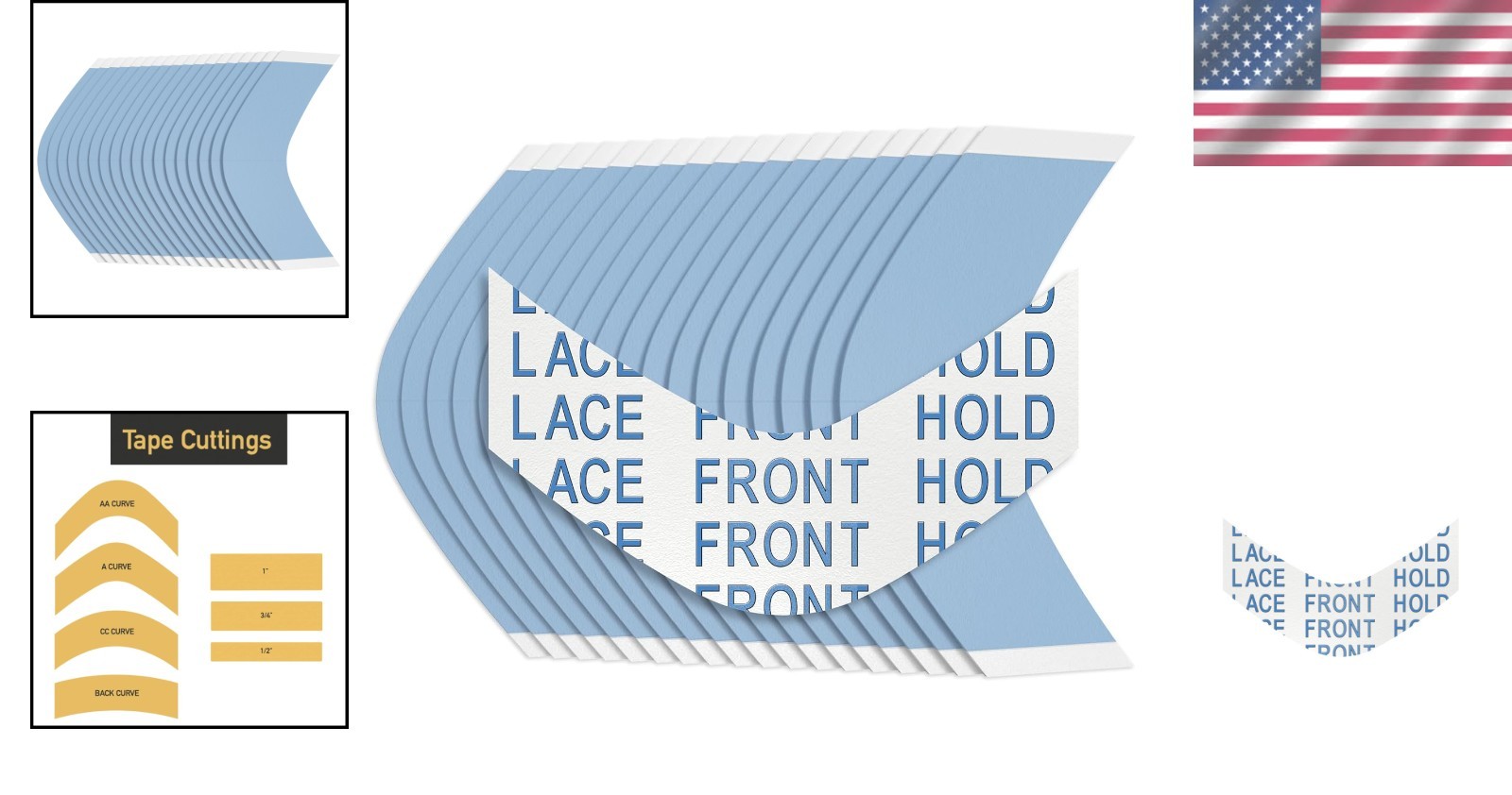 72-Pack Waterproof Lace Front Hold Tape – Long-Lasting, Hypoallergenic Strips