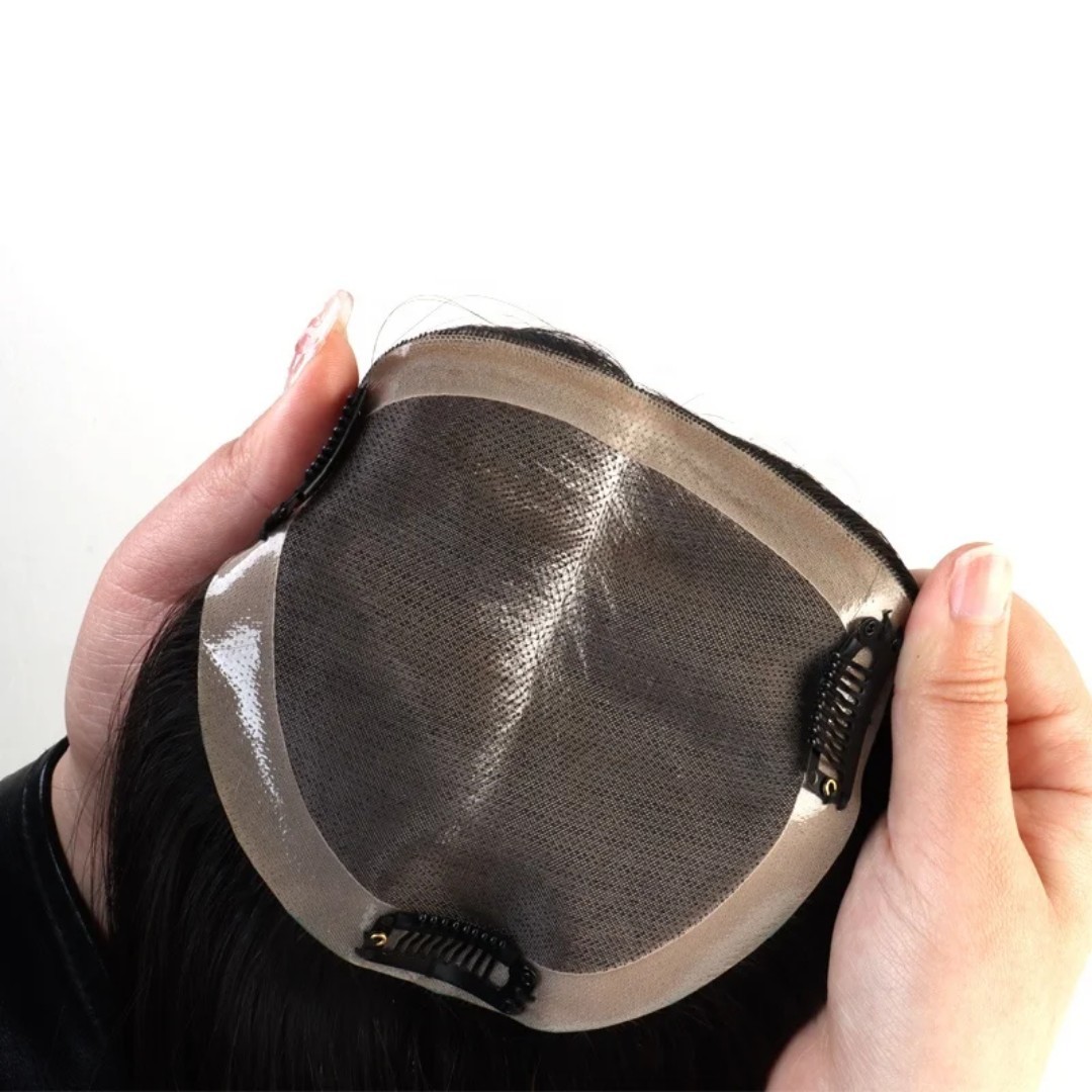 High Quality European Human Hair Topper – Silk Base – Remy Hair – Natural…