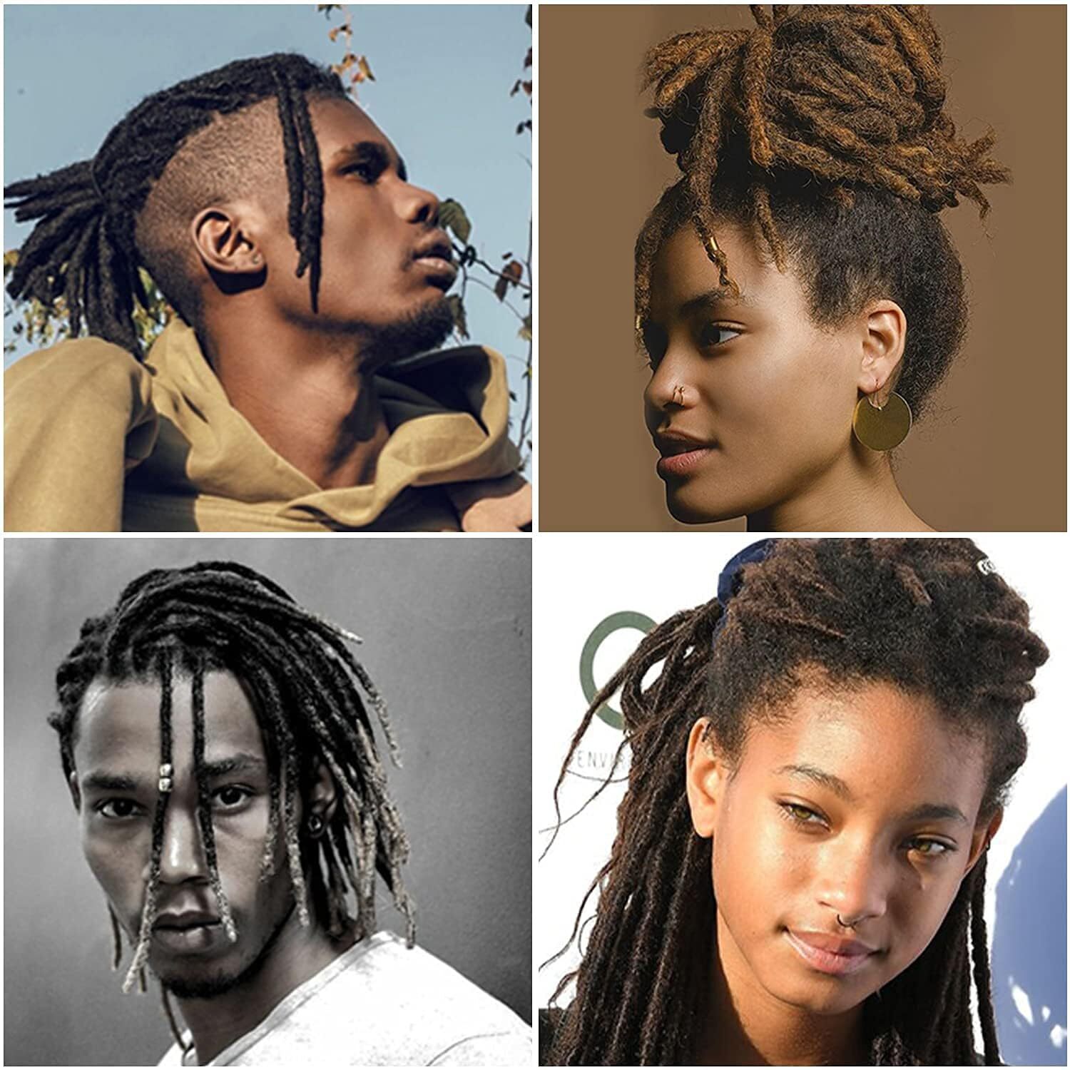 Crochet Braid Handmade Dreadlocks Hair 0.2/0.4/0.6/0.8cm human hair Extensions
