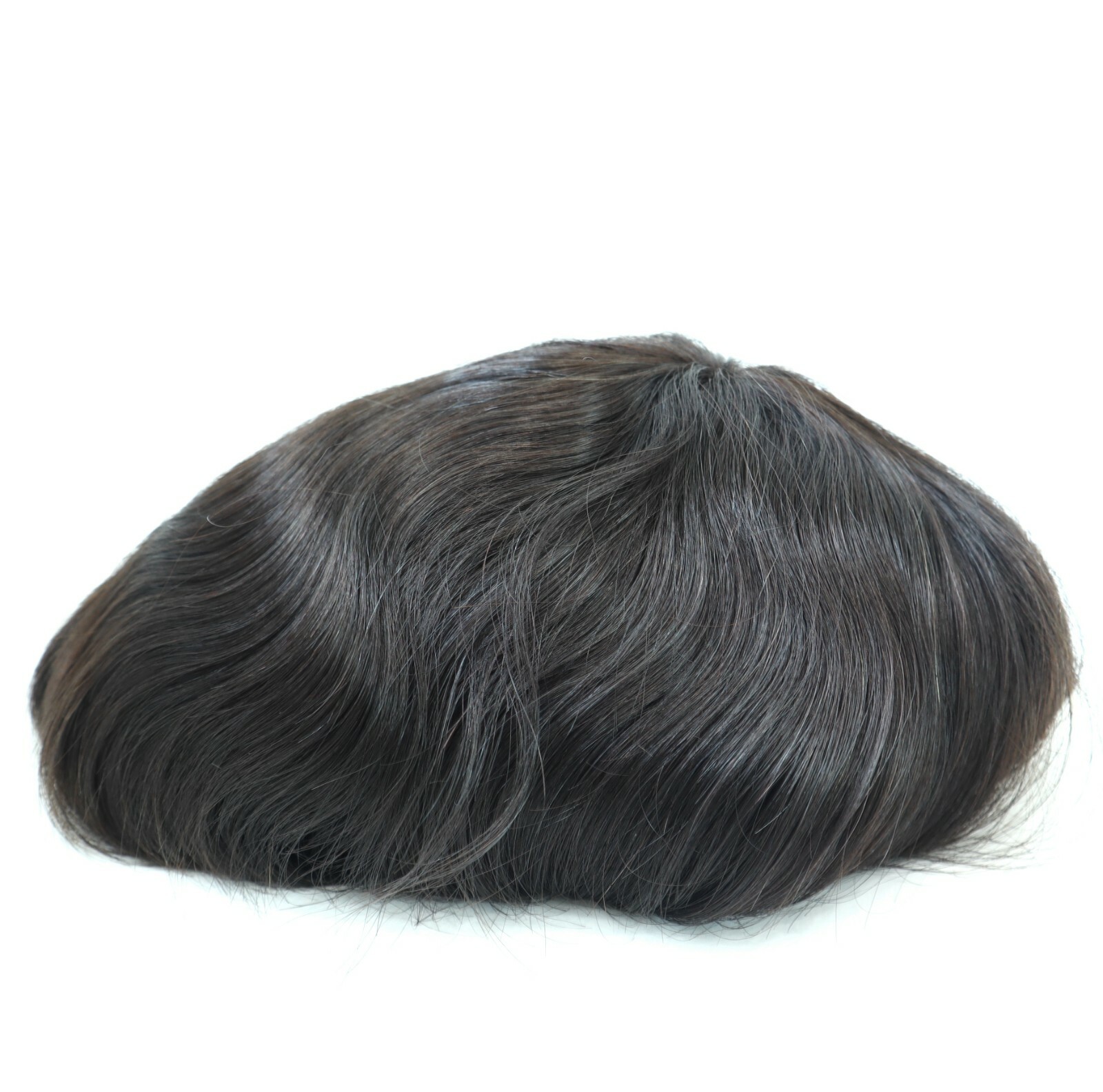 Mens Hair Replacement System Injected Silk Lace Skin Toupee Human Remy Hairpiece