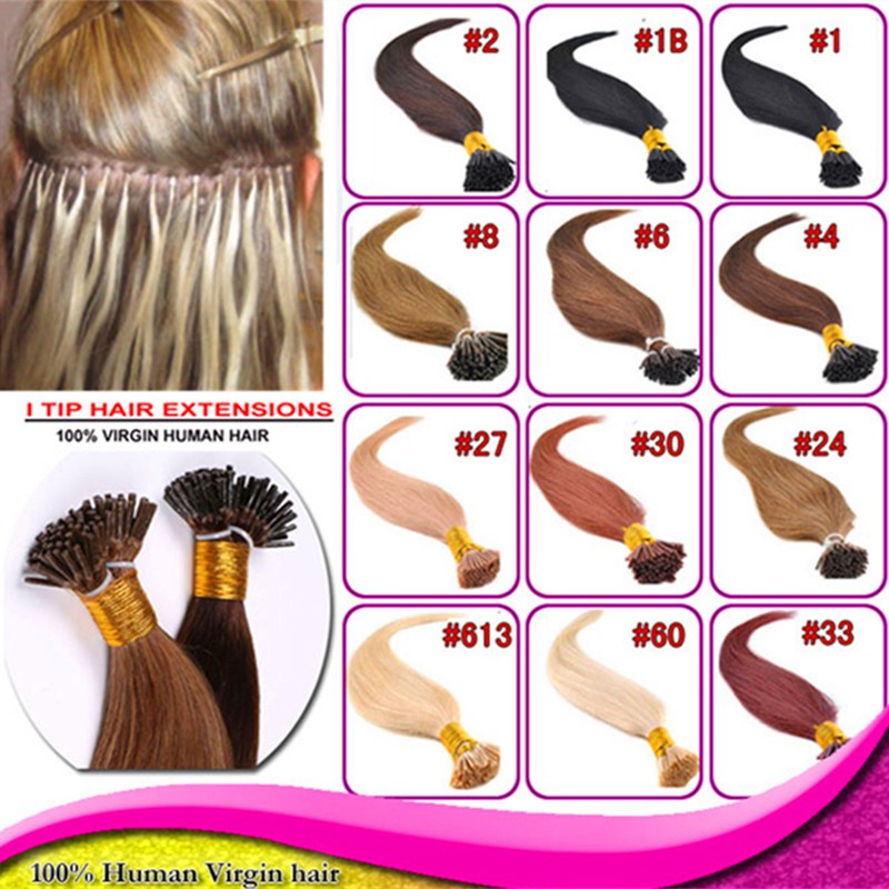 Keratin Fusion I/Stick Tip Remy Human Hair Extensions 16″18″20″22″24″26″28″ 50g