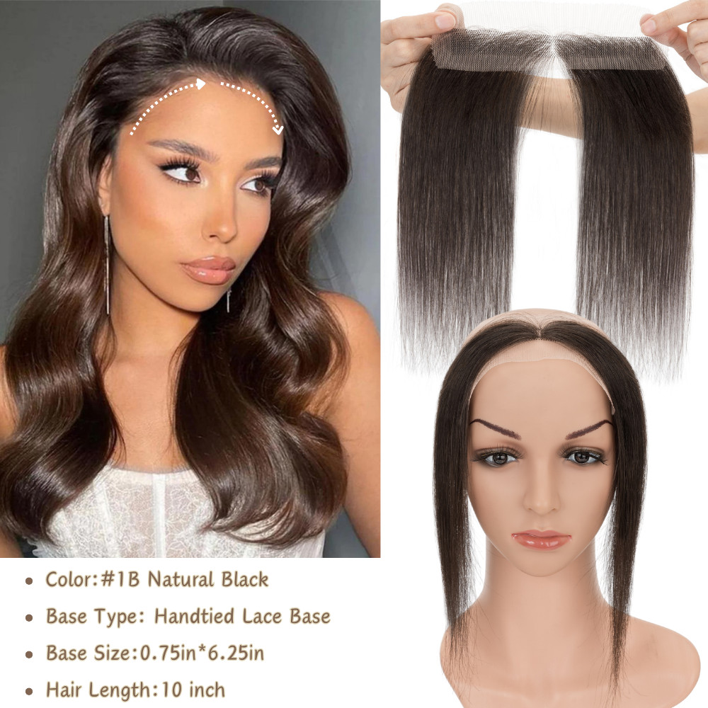 Front Hairline Handtied Lace Hairpiece Women Cover Up Patches Top Topper Toupee