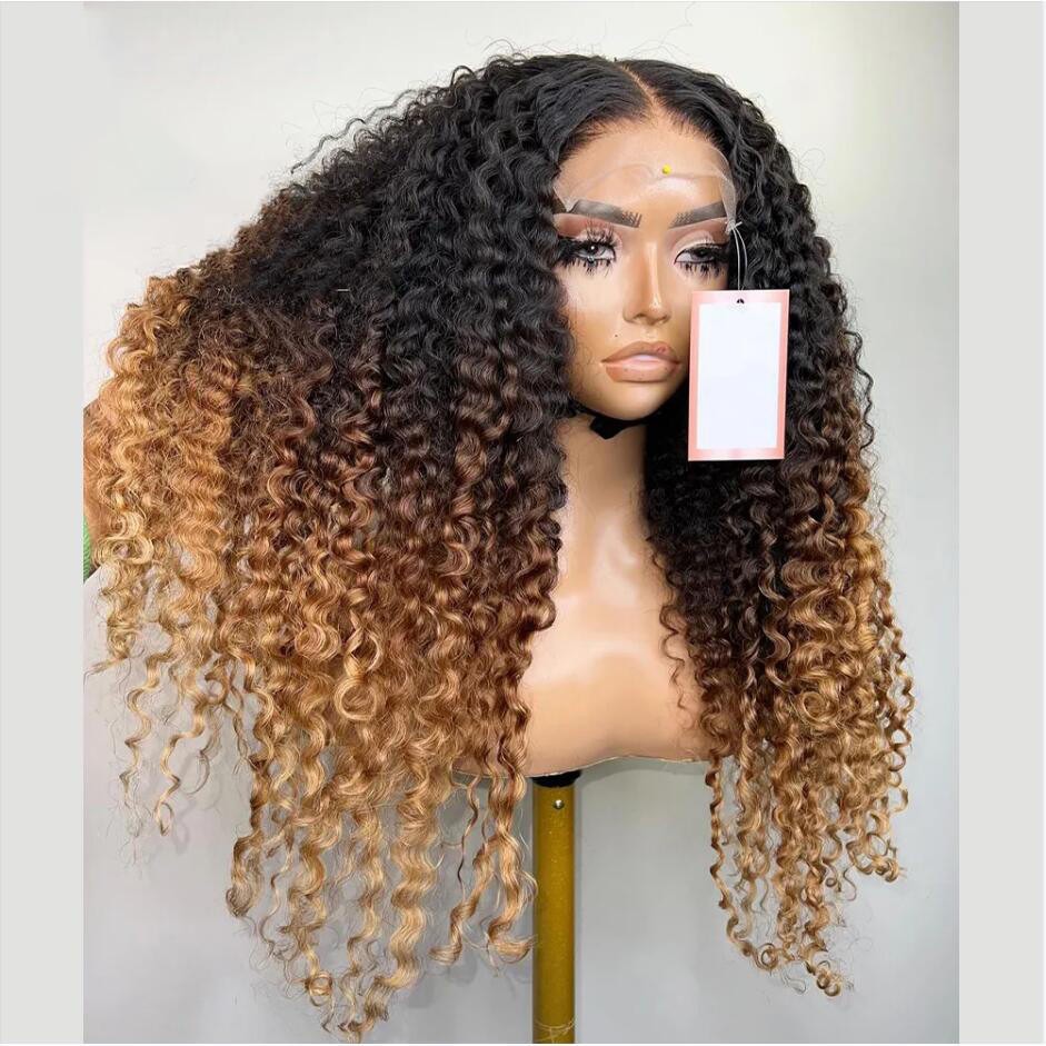 Ombre Blonde Long 200% Density 13×4 Lace Front 100% Human Hair Wig