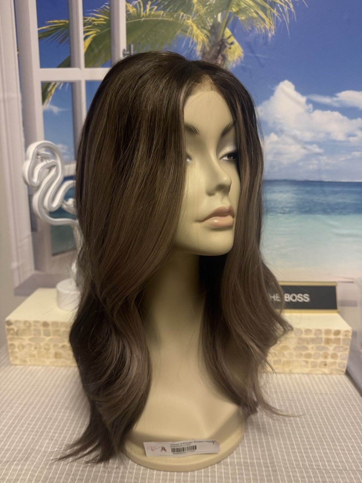 Chelsey Smith Crowns Farryn Lavender Smoke Large Wig EUC With Satin Bag & Box