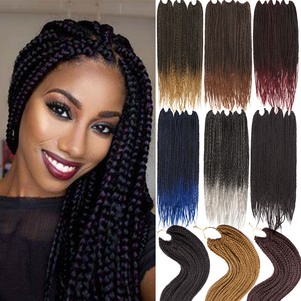 1 Pack Pre Looped Afro Box Braids Hair Extension Crochet Twist Jumbo Braiding