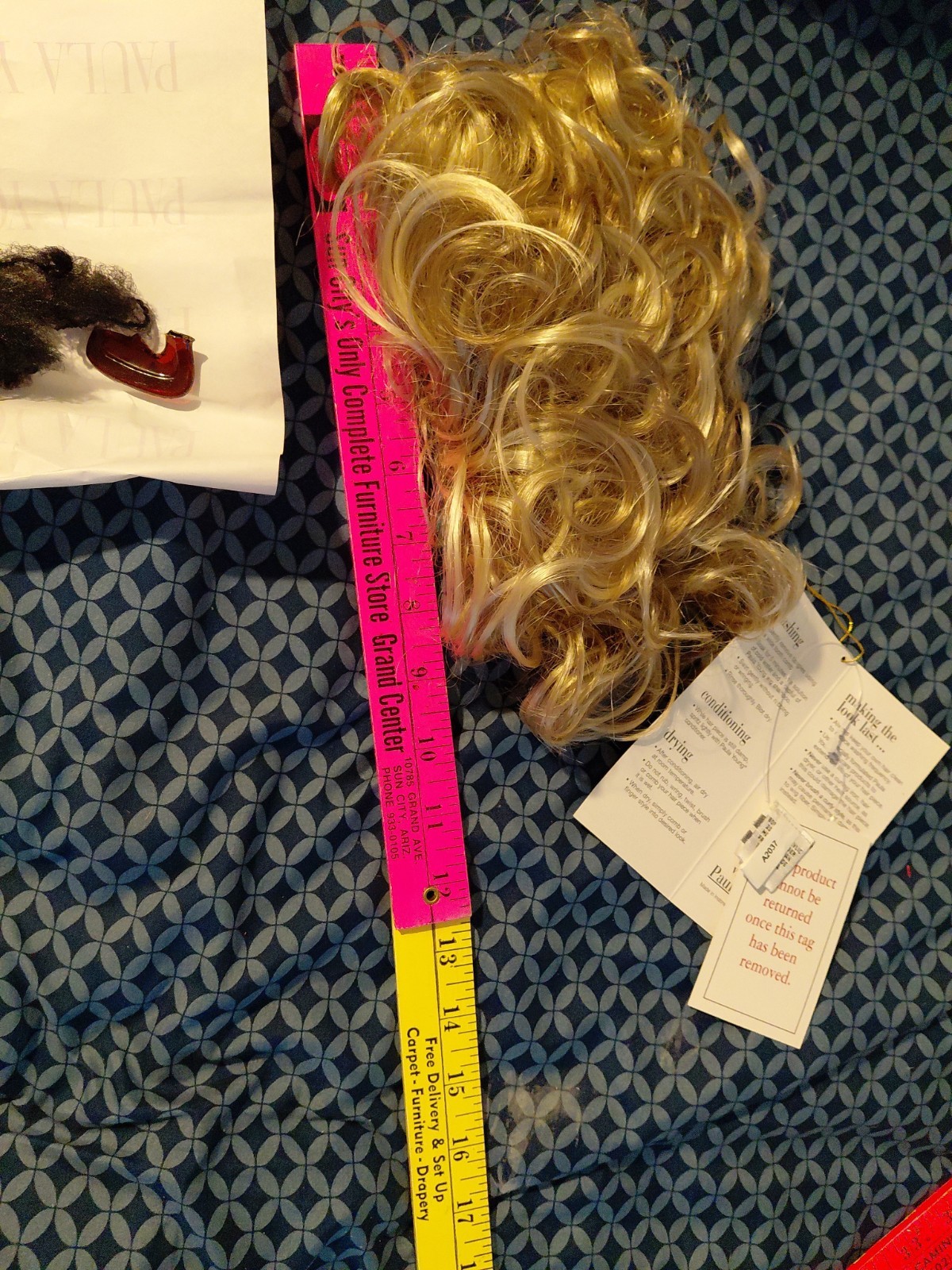 Paula Young Synthetic Blonde Highlighted Clip On Hairpiece 8-10 In