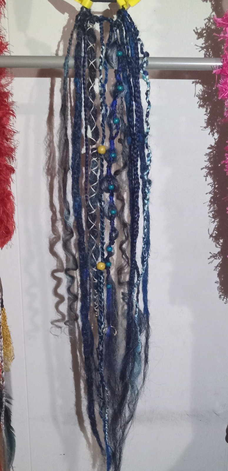 Dreadlock Extensions Hair 0.6 0.8cm Thick Full Handmade 14 burning man Locs set