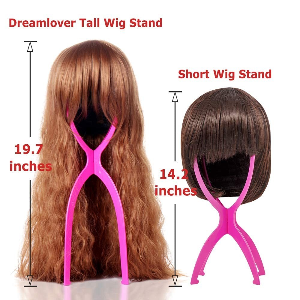 Wig Stand Tall Long Plastic 19.7 inch 3 Pack for Wigs Hats Storage