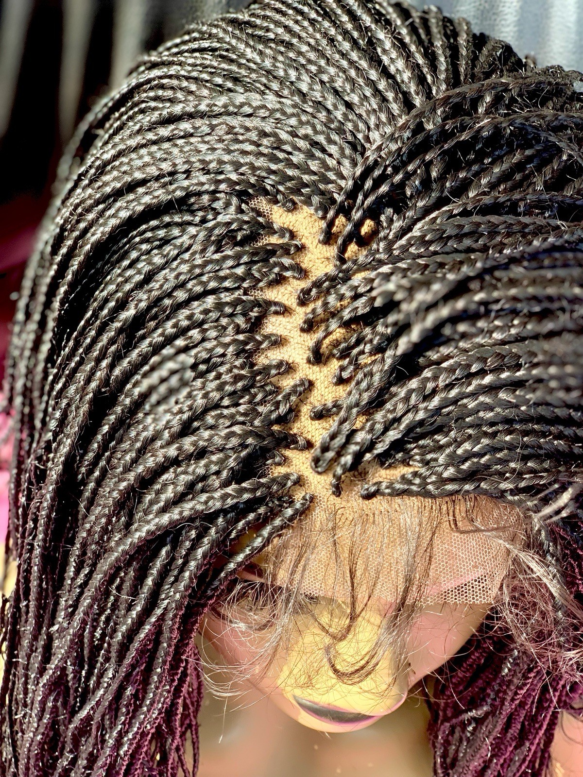 Ready to ship braided wigs for black womens, free parting, short hair wigs gifts