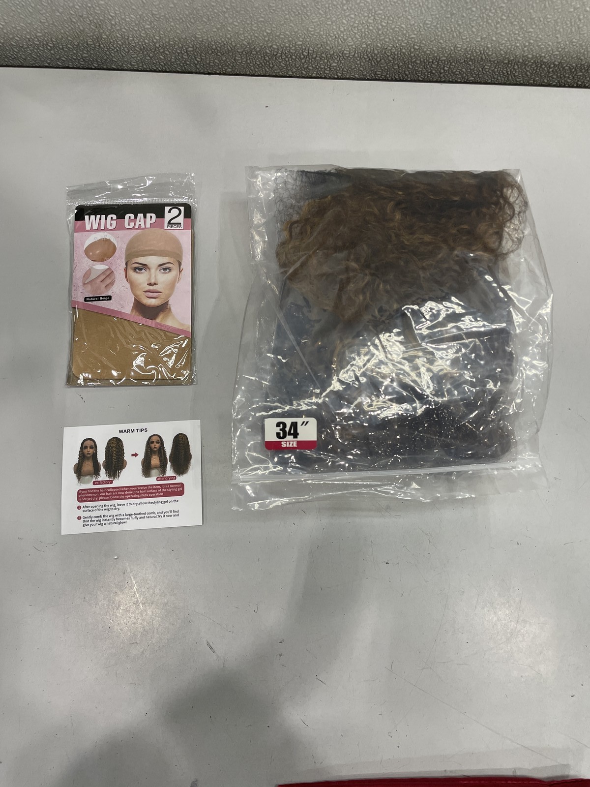 Highlight Ombre Deep Wave Human Hair Blend Lace Front Glueless Wig, 34″
