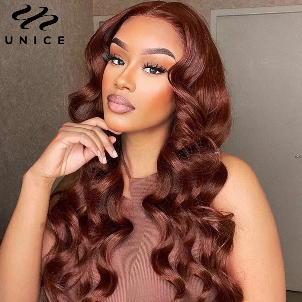Brazilian Reddish Brown Body Wave Bundles Human Hair Weave Cooper Red Extensions