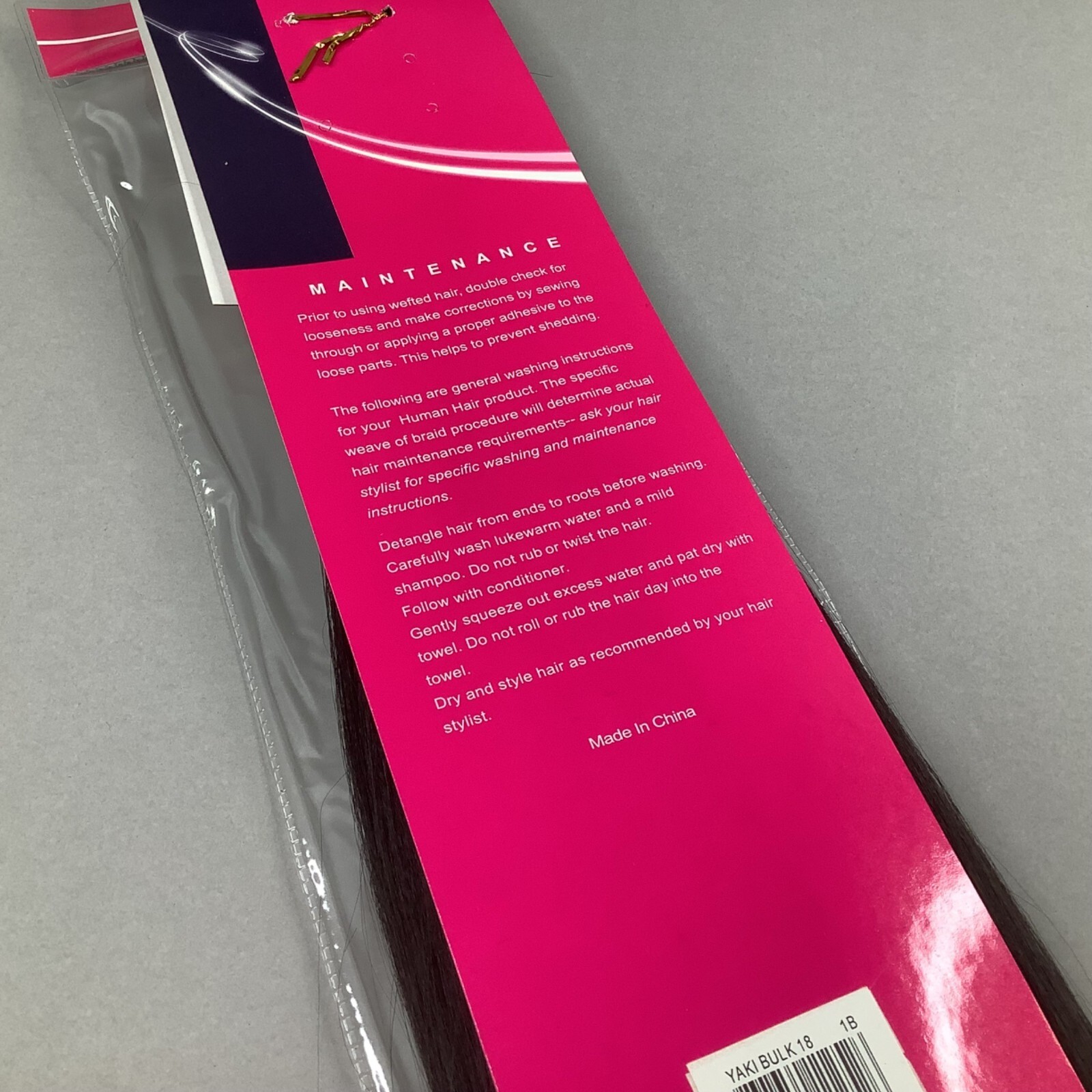 2 Packs 18” #1B Off Black Yaki Bulk Micro Braiding Blend Hair by Harmony
